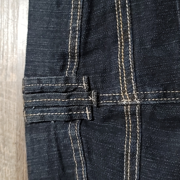 Like New Capri style jeans siz 14 made by D/C faded look mid leg Savvy dark blue - Picture 16 of 16